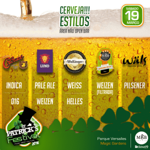 St. Patrick's Festival cervejas